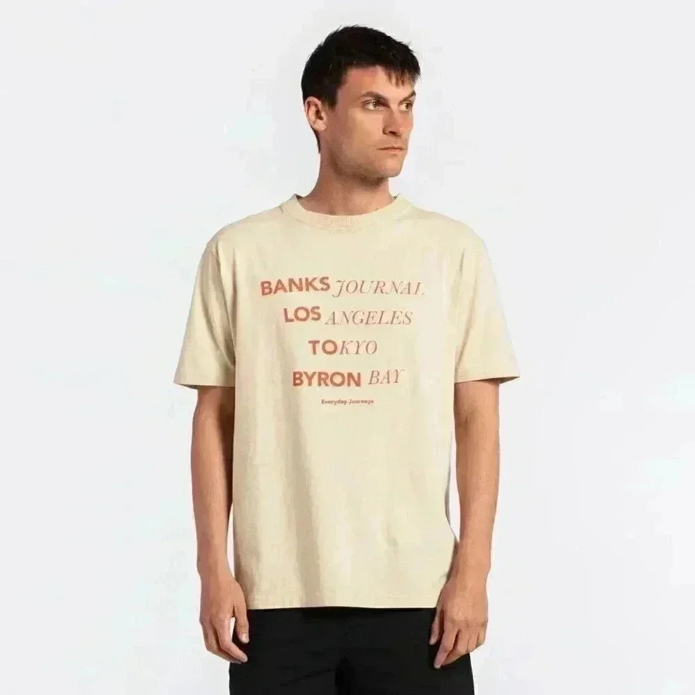 Banks Journal | "Locator Trader" Graphic T Shirt - Gray / Sz S - Picture 3 of 8